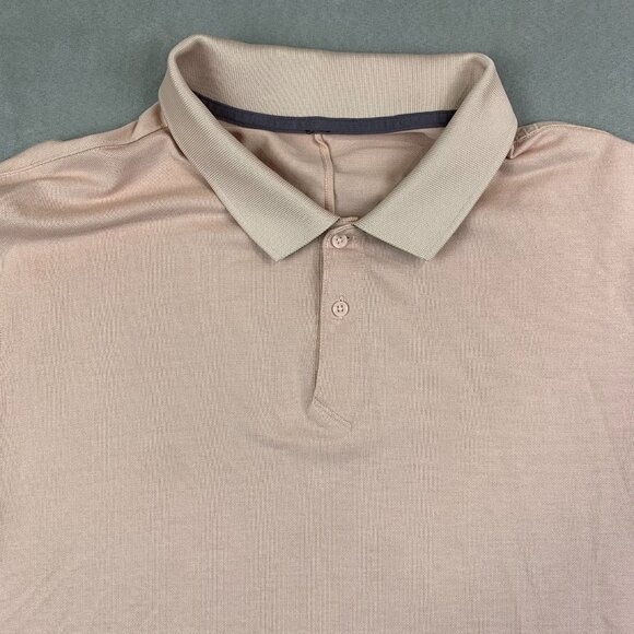 Lululemon Mens Shirt XL Light Pink Pima Cotton Short-Sleeve Polo Performance - Picture 2 of 7
